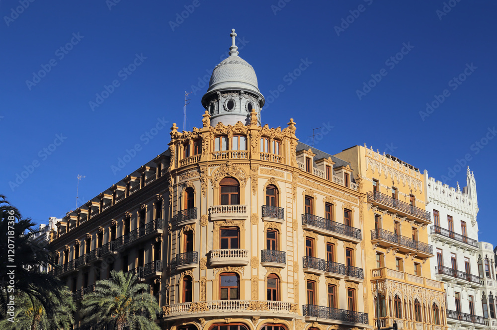 Naklejka premium Monumental buildings in Valencia, Spain