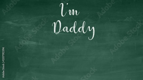 Cute chalk art featuring a sweet Valentine’s Day message for fathers. A creative design with elegant lettering and heart accents