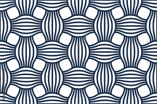 Weaving seamless pattern, traditional wicker lacing handcraft endless abstract background, geometric line weave wallpaper.