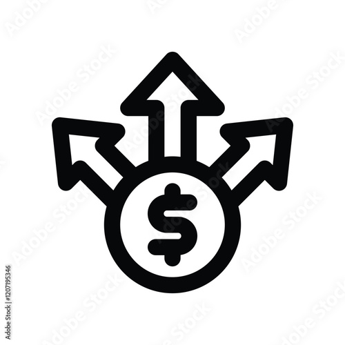 expense line icon. vector icon for your website, mobile, presentation, and logo design.