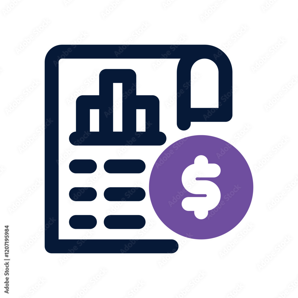 financial statement dual tone icon. vector icon for your website, mobile, presentation, and logo design. financial statement dual tone icon. vector icon for your website, mobile, presentation, and logo design.