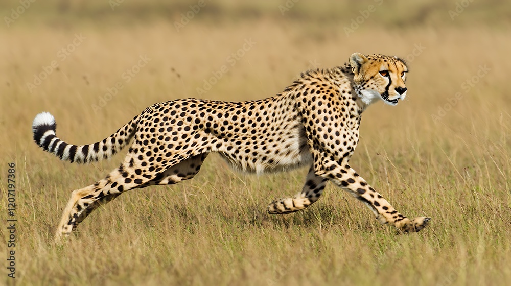 Cheetah in the African Savanna: A Majestic Sprint