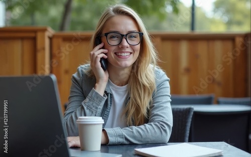 Relaxed Business Conversation Outdoors Generative AI