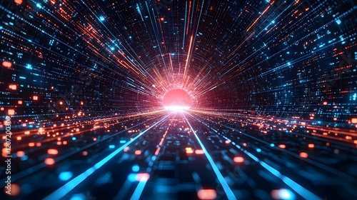 Glowing Financial Graph Background with Merging Lines and Digital Trading Analytics  Futuristic Visualization of Market Data Investment Strategy and Business Growth Potential