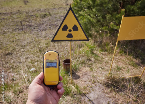 Foto Radiation Measurement in Chernobyl Exclusion Zone