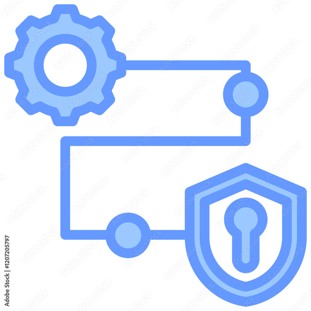 Authentication Methods Blue Icon Authentication Methods Blue Icon
