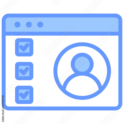 Authorization Blue Icon