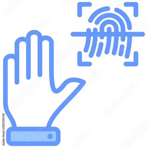 Biometric Blue Icon