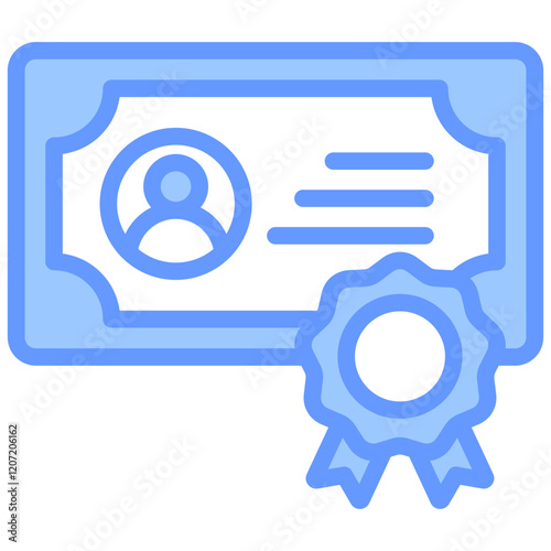 Certificate Blue Icon