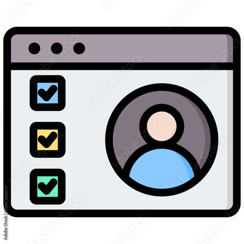 Authorization Outline Color Icon