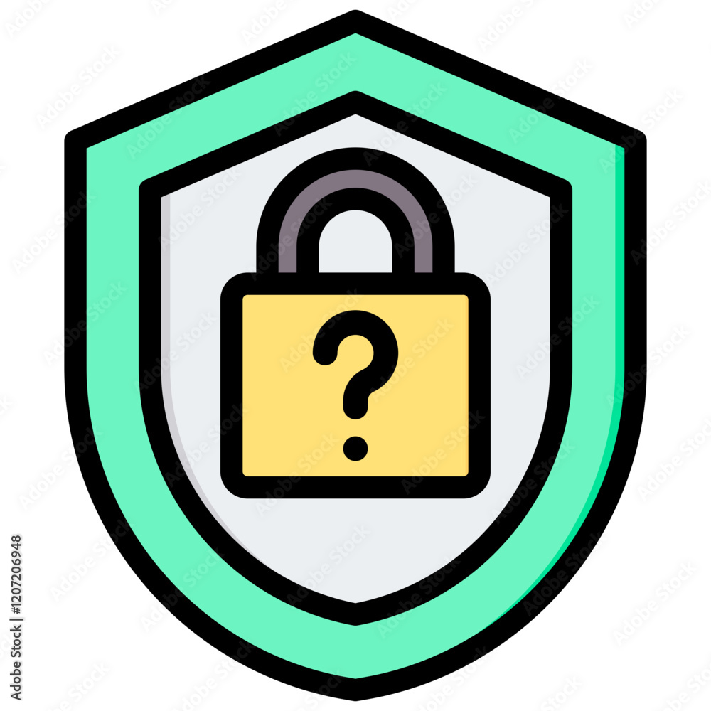 Security Question Outline Color Icon Security Question Outline Color Icon