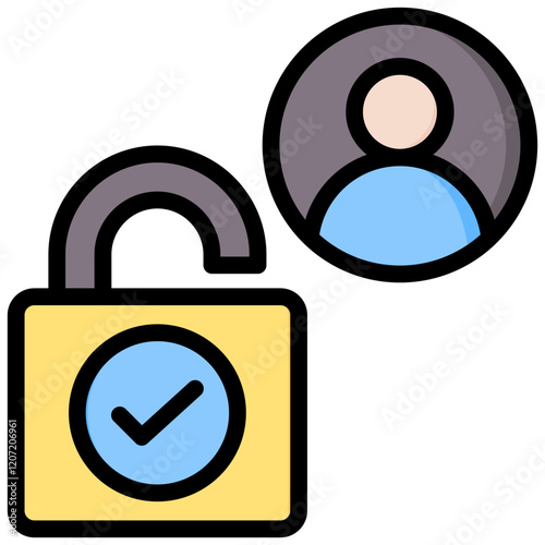 Access Control Outline Color Icon