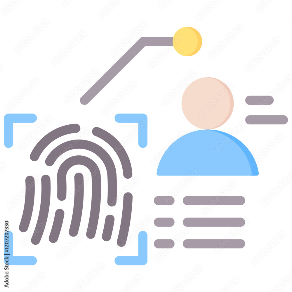 Fingerprint Identity Flat Icon Fingerprint Identity Flat Icon