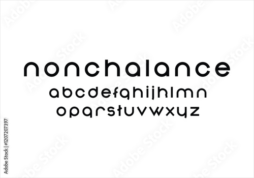 Nonchalane font for logo and headline. Isolated vector typeset
