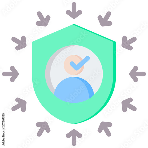 Multi Factor Authentication Flat Icon