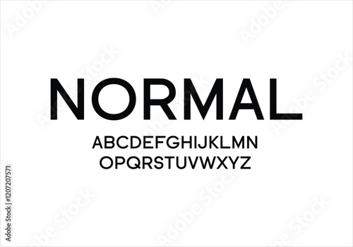 Normal font for logo and headline. Isolated vector typeset