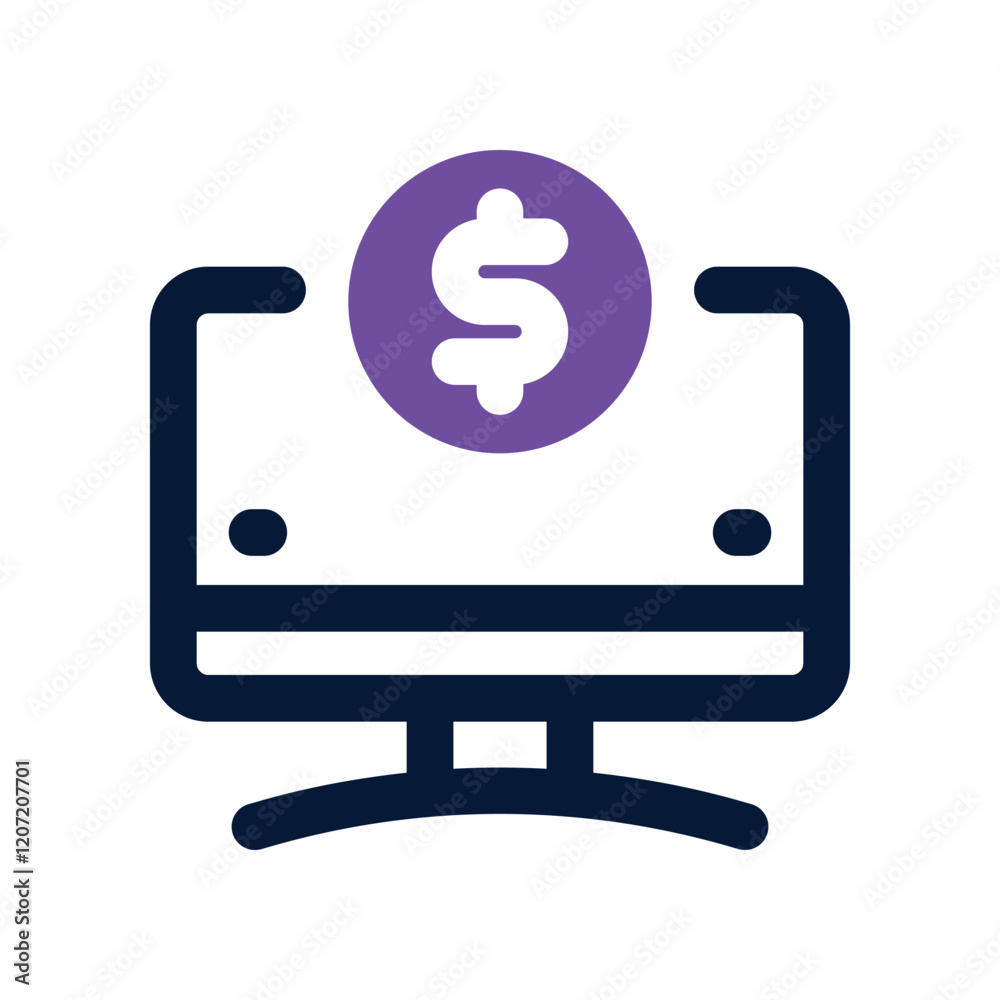 monitor dual tone icon. vector icon for your website, mobile, presentation, and logo design. monitor dual tone icon. vector icon for your website, mobile, presentation, and logo design.