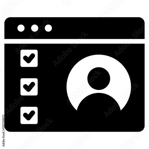 Authorization Glyph Icon