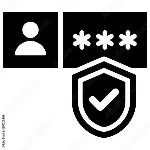 Secure Login Glyph Icon