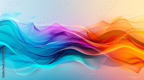 Wallpaper Mural Colorful abstract wave design; vibrant background; website banner Torontodigital.ca