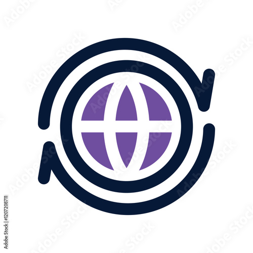 global dual tone icon. vector icon for your website, mobile, presentation, and logo design.