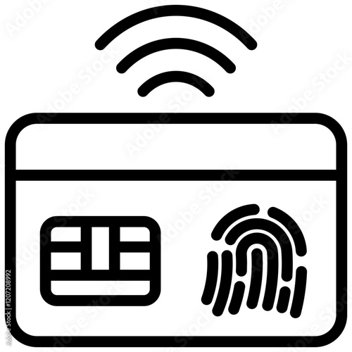 Smart Card Outline Icon