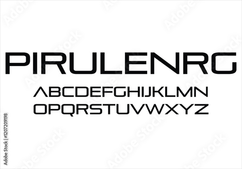 Pirulenrg font for logo and headline. Isolated vector typeset