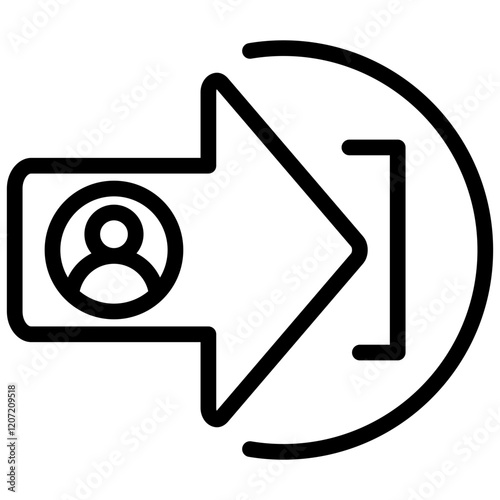 Login Session Outline Icon