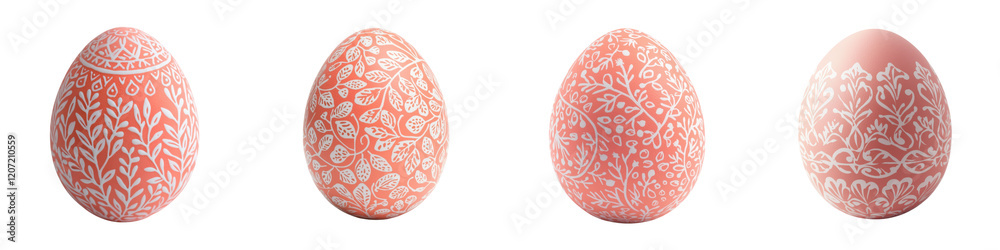 Collection of beautifully decorated Easter eggs with intricate floral patterns and pastel color designs representing the spring season holiday traditional craftsmanship Collection of beautifully decorated Easter eggs with intricate floral patterns and pastel color designs representing the spring season holiday traditional craftsmanship
