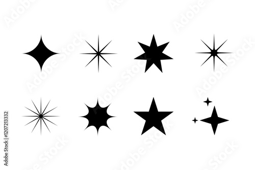 glitter, star icon isolated on white background