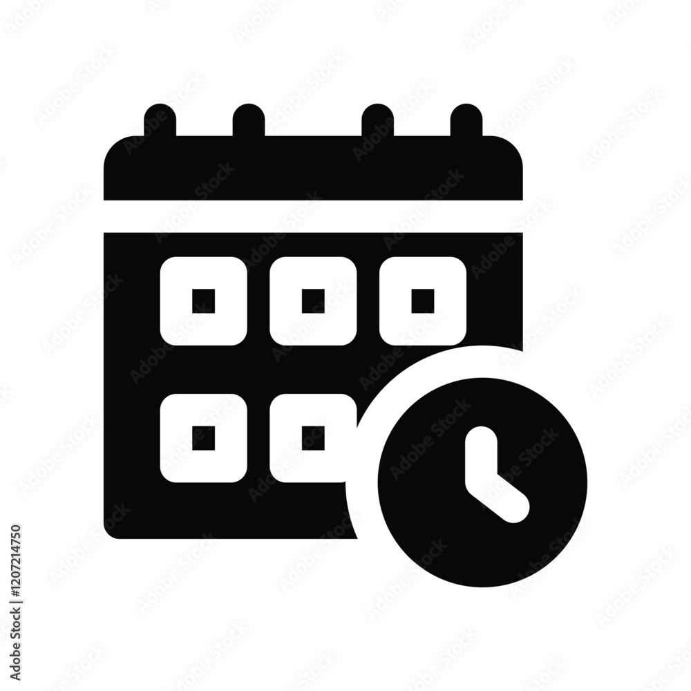 schedule icon. vector glyph icon for your website, mobile, presentation, and logo design.
