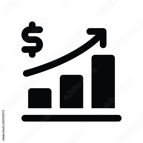return on investment icon. vector glyph icon for your website, mobile, presentation, and logo design.