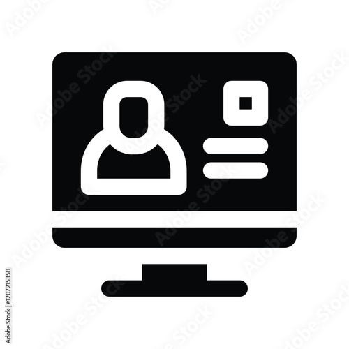 video call icon. vector glyph icon for your website, mobile, presentation, and logo design.