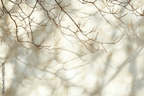 Abstract nature shadows on warm beige surface outdoor photography minimalist art soft focus viewpoint calming concept