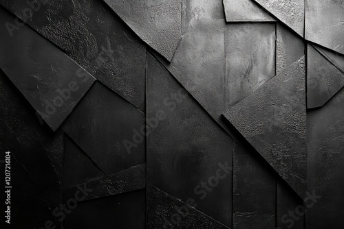 Geometric pattern exploration abstract design digital art monochrome environment close-up view visual texture concept