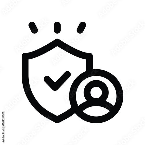 trust icon. vector line icon for your website, mobile, presentation, and logo design.