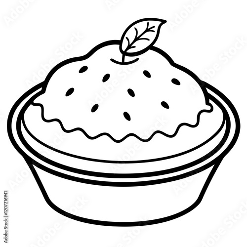 Peach Cobbler Illustration Vector