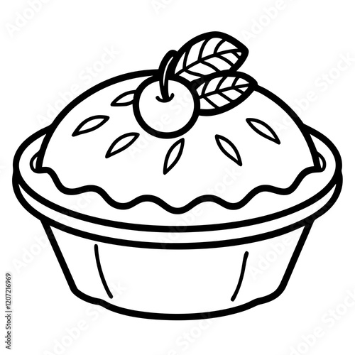 Peach Cobbler Illustration Vector