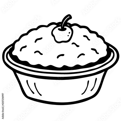 Peach Cobbler Illustration Vector