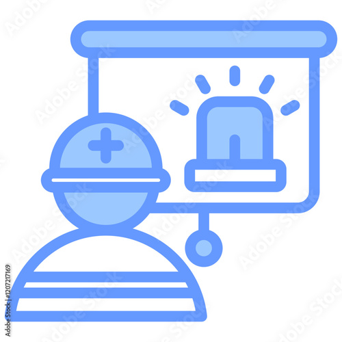 Emergency Training Blue Icon