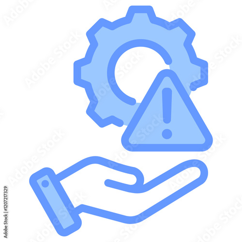 Risk Management Blue Icon