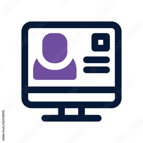 video call icon. vector dual tone icon for your website, mobile, presentation, and logo design.