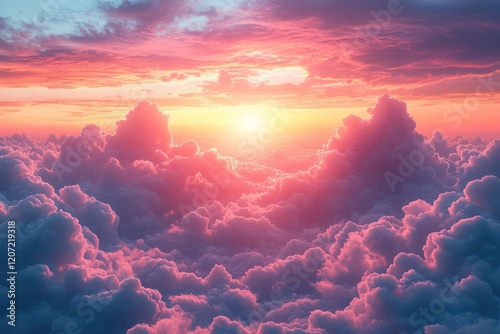 Wallpaper Mural Heavenly Sunset Above the Clouds: A Breathtaking Aerial View Torontodigital.ca