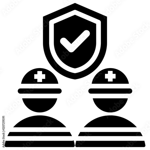 Rescue Team Glyph Icon
