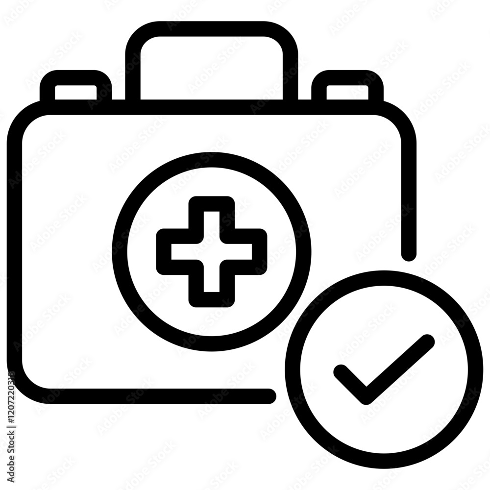Obraz premium Preparedness Kit Outline Icon