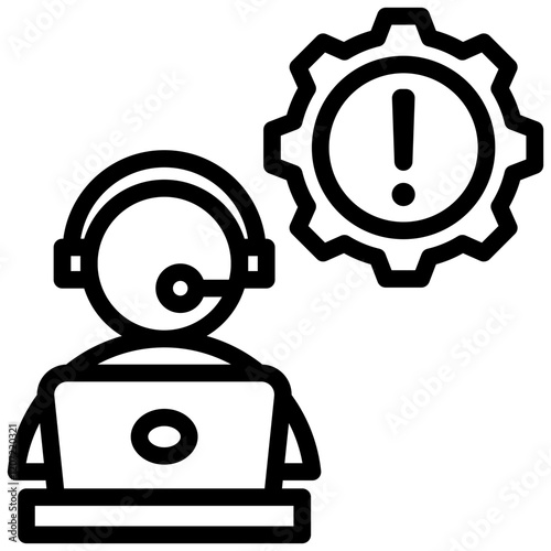 Incident Command Centre Outline Icon