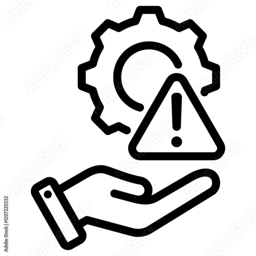 Risk Management Outline Icon