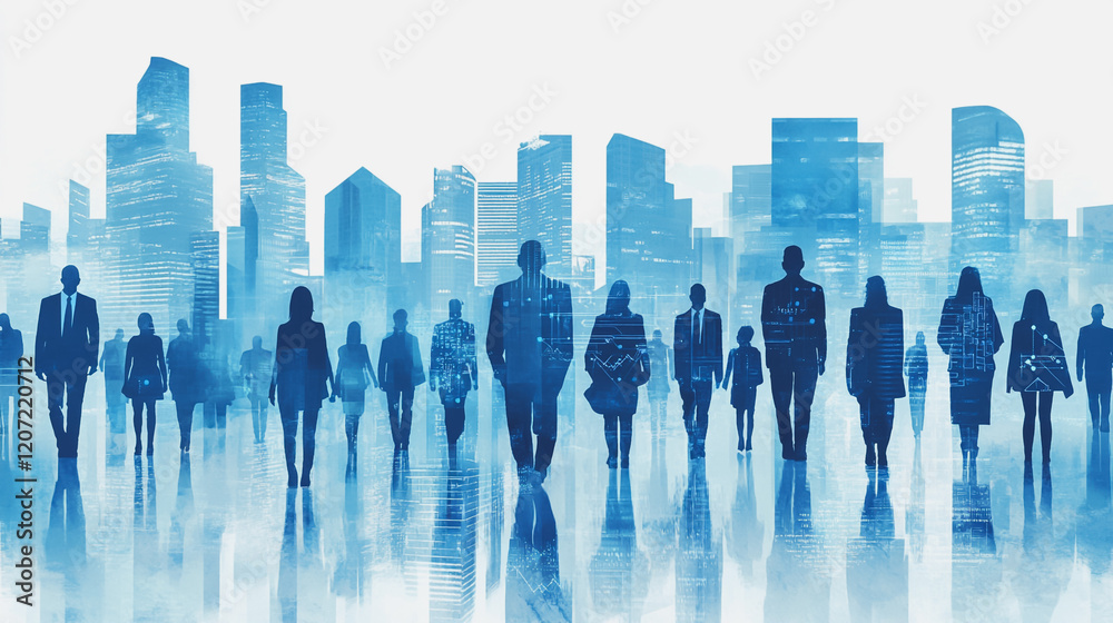 abstract professional business team people connection of line from nail node to node on Smart digital cityscap and skyline background , Innovation networking concept abstract professional business team people connection of line from nail node to node on Smart digital cityscap and skyline background , Innovation networking concept