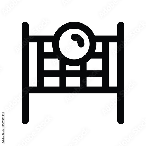 volley net line icon. vector icon for your website, mobile, presentation, and logo design.