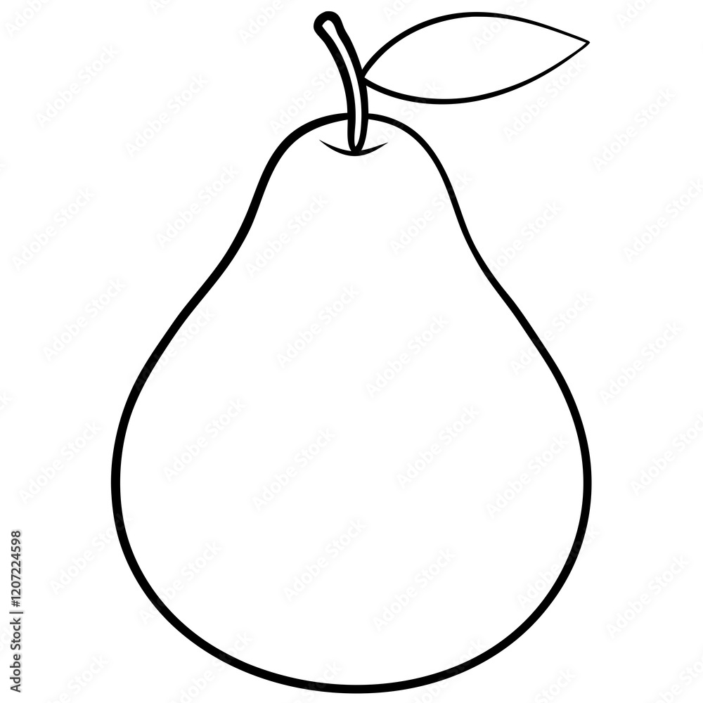 Pear Outline Vector Design Pear Outline Vector Design